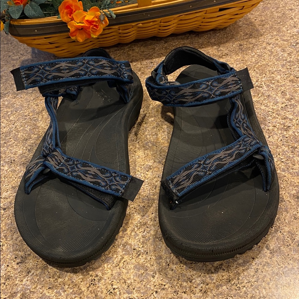 Teva Blue Black Gray Water Hiking Sport Sandals US Size 11